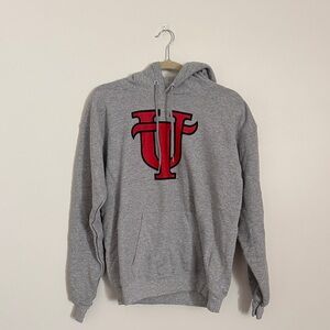 Russell Athletic Gray Hoodie with University of Tampa Logo